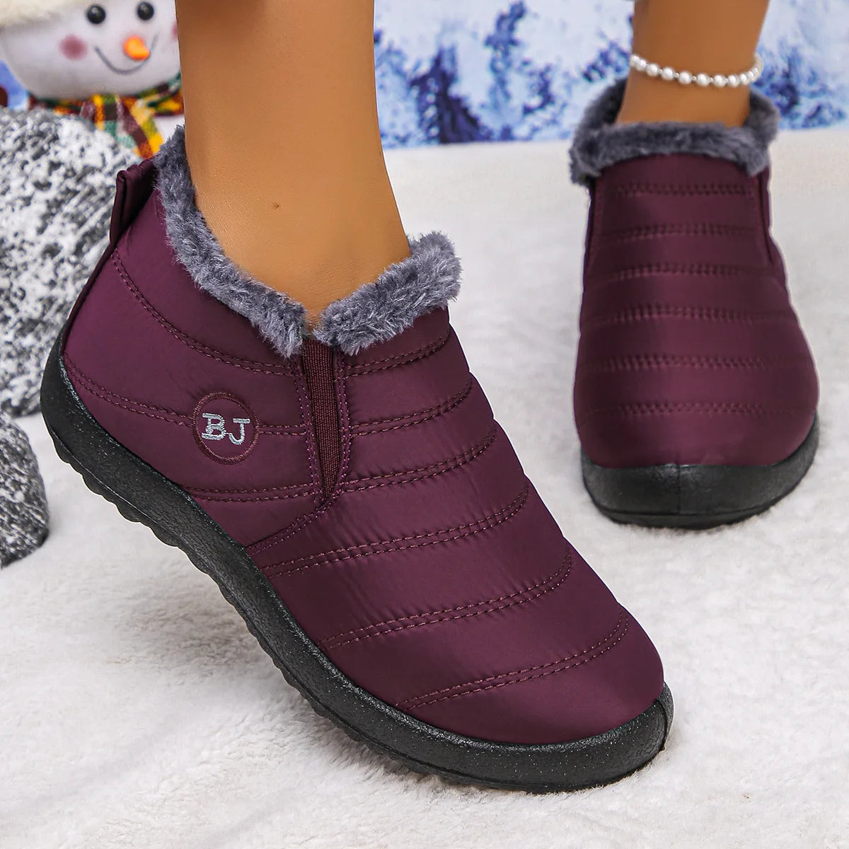 Winter Women'S Shoes New Couple Thickened Warm Cotton Shoes Non-Slip Waterproof Snow Boots Cotton Boots Women'S Summer Shoes